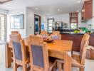 Spacious kitchen and dining area