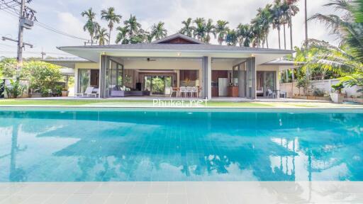 Modern house with pool and open living space