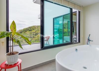 Bathroom with scenic view