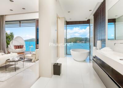 Stunning main living area with ocean view