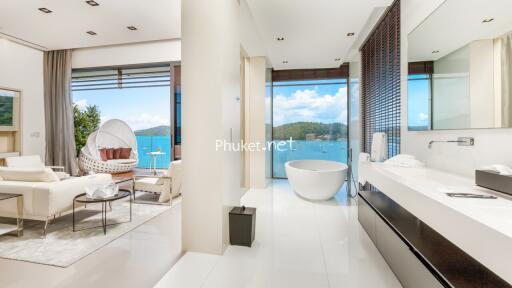 Stunning main living area with ocean view