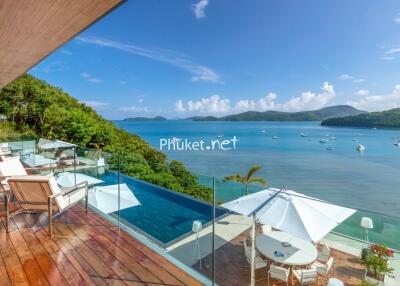 Stunning outdoor terrace with ocean view