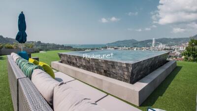 Outdoor area with pool and view