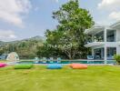 Modern house with pool and garden