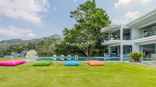 Modern house with pool and garden