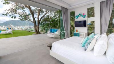 Bedroom with outdoor view and modern amenities