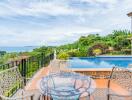 Stunning ocean view from the terrace with pool