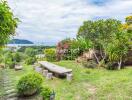 Scenic backyard with ocean view