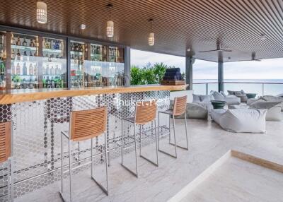 Outdoor bar with ocean view