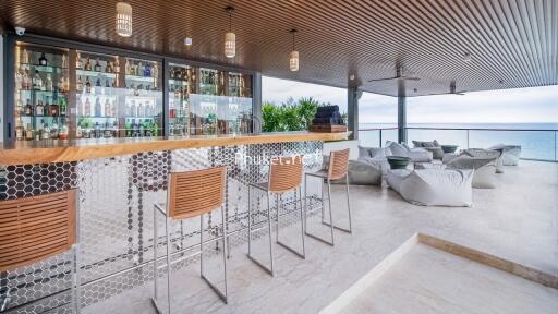 Outdoor bar with ocean view