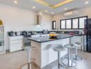 Modern kitchen with island and appliances