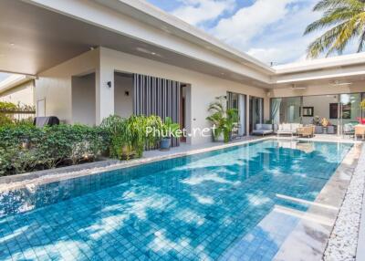 Modern villa with outdoor pool area
