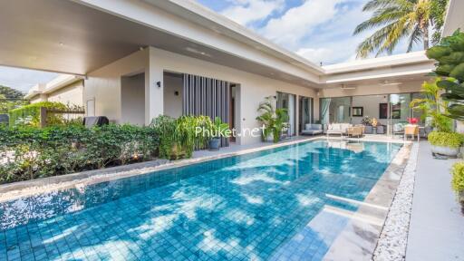 Modern villa with outdoor pool area