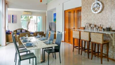 Spacious open-plan living and dining area