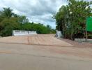 Newly constructed bridge over a small road