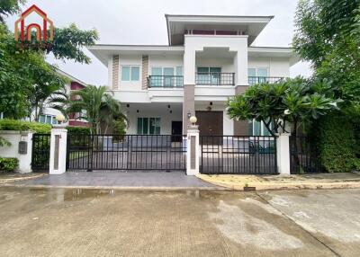 Front view of a modern double-story house