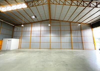 Interior of a spacious industrial warehouse