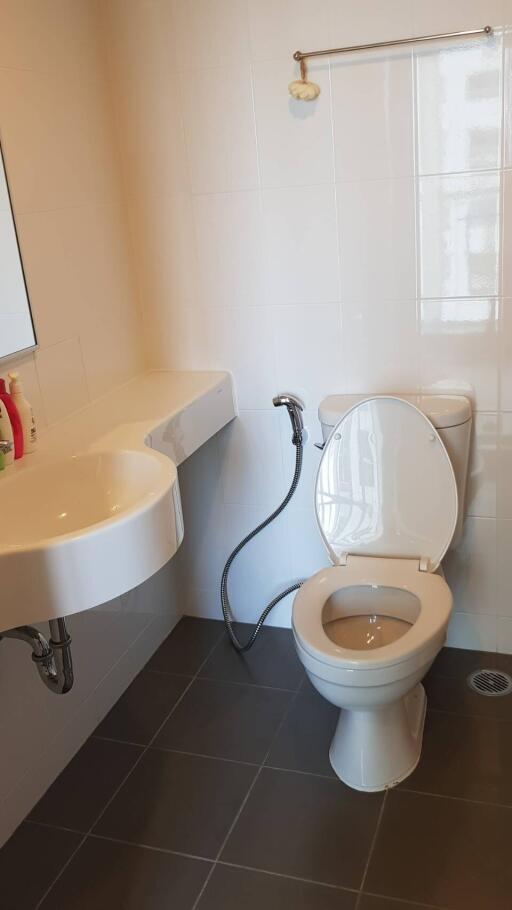 Modern bathroom with toilet and sink