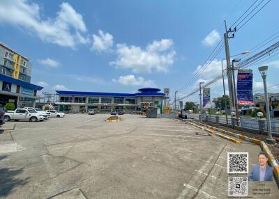 Large commercial building with ample parking