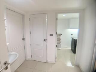 Laundry room with modern appliances