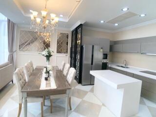 Modern kitchen and dining area