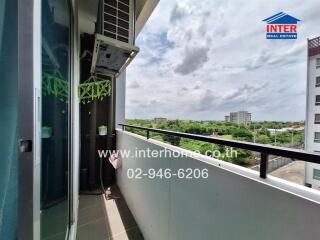 Spacious balcony with a view