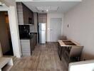 Modern apartment kitchen and dining area