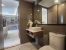 Luxury bathroom with modern fixtures