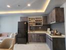 Modern kitchen with open layout and integrated appliances