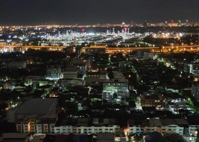 Night view of the city with numerous lights