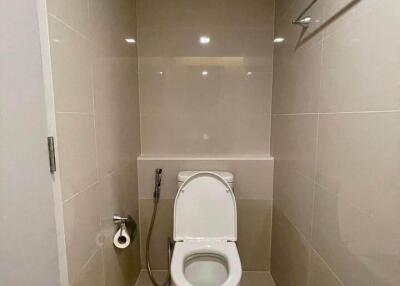 Minimalist bathroom with toilet