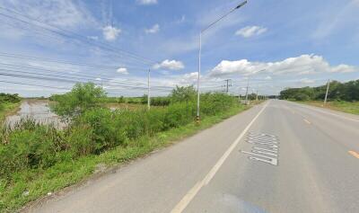 Open land by the roadside