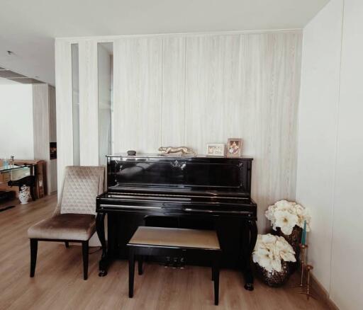 Elegant living room with piano