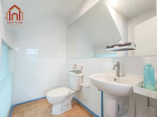 Modern bathroom with toilet and sink