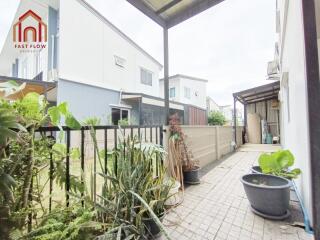 Backyard area with plants and outdoor space