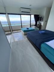 Bedroom with ocean view