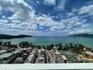 Panoramic view of the sea and surrounding area from a high vantage point