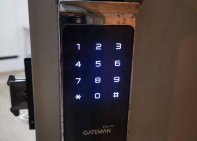 Digital keypad door lock with fingerprint scan