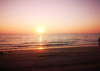 sunset at a beach with ocean view