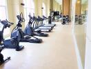 Modern gym with cardio machines