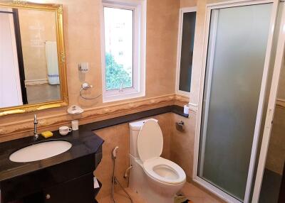 Bathroom with shower and toilet