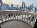 City view from a balcony