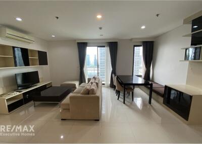 Modern 2 Beds Condo with High Floor View  For Rent at Villa Asoke  2 mins walk to MRT Phetchaburi