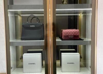 Luxury display cabinet with designer items