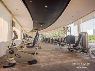 Well-equipped gym with modern fitness machines