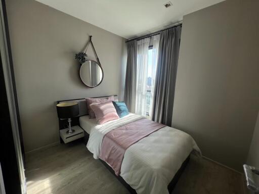 Modern bedroom with natural light