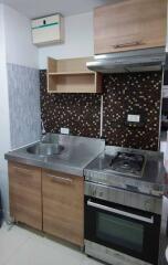 Compact kitchen with modern amenities