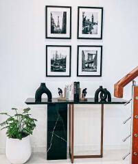 Stylish console table with modern decor