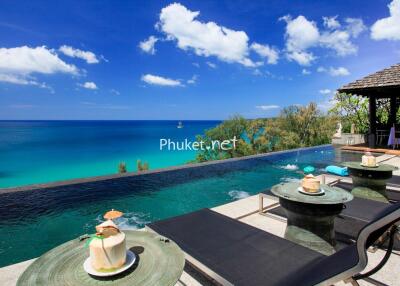 Infinity pool with ocean view