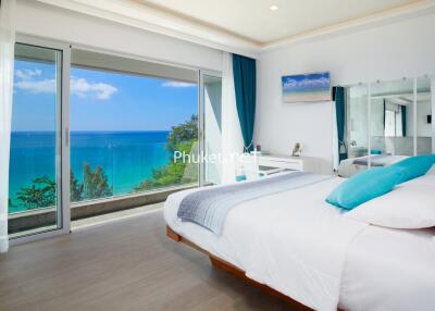 Spacious bedroom with ocean view